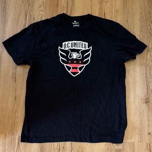 Fanatics D.C. United Black Graphic Tee with White and Red Crest